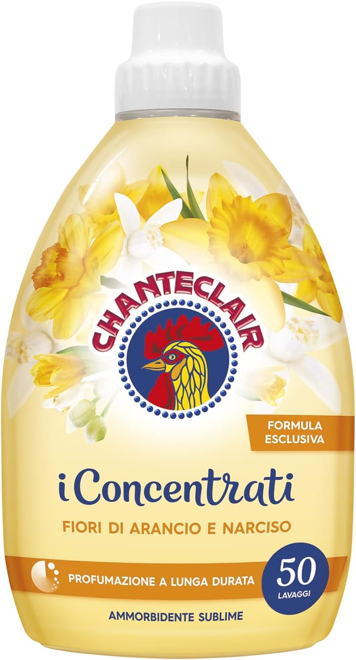 Chanteclair I Concentrati - Ammorbidente Concentrato, Fragranza Fiori d'Arancio e Narciso, per Capi Morbidi e Profumati - 1 Litro