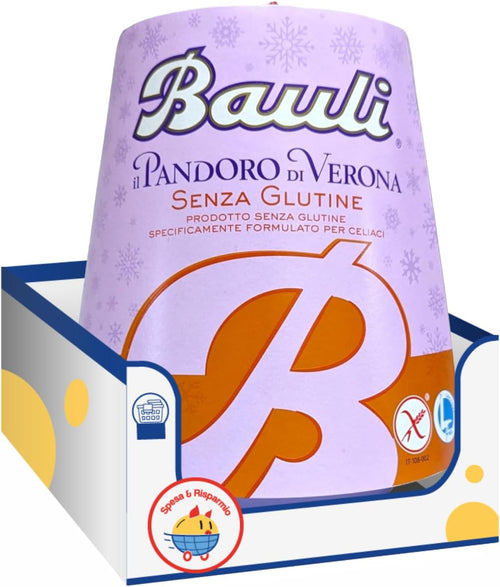Bauli Pandoro di Verona Senza Glutine – Dolce Natalizio Tradizionale – 500g – Variazioni 1/2/4/6/8/10 Pezzi (1)