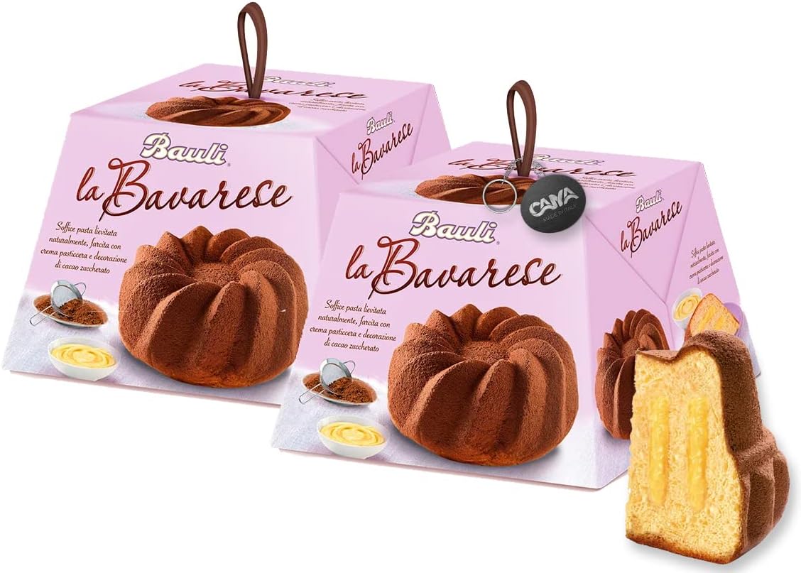 2X Bauli Torta La Bavarese Farcita con Crema Pasticciera, 700 g - Novità 2022 [2 Pezzi]