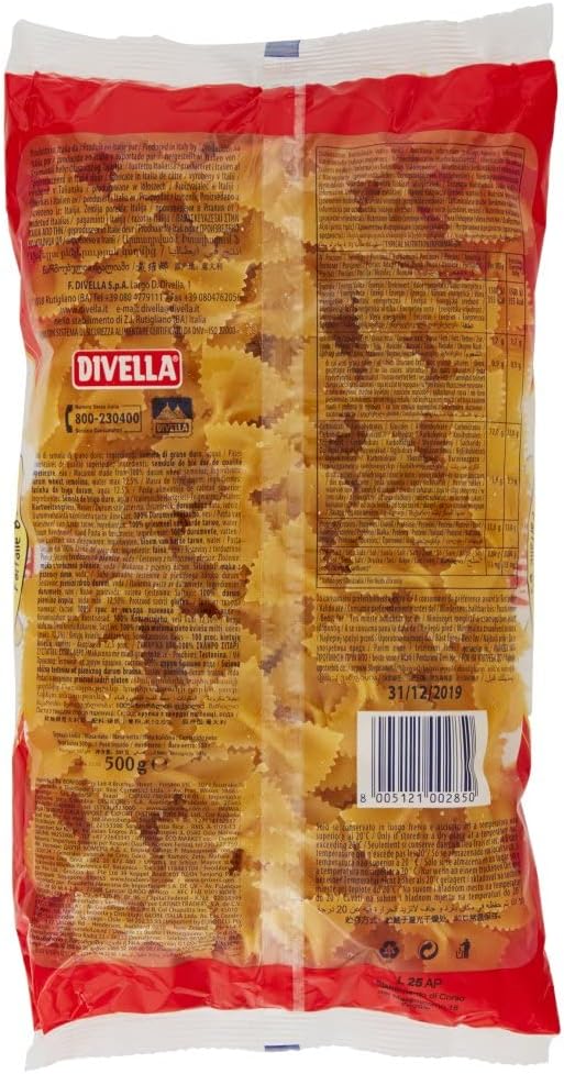 10 Pasta Divella 100% Italiano N° 85 Trappola per Colorazione 500 gr