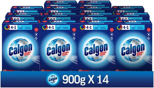 Calgon Power Polvere Anticalcare Lavatrice 4 in 1, 14 Confezioni da 900g di Anticalcare per Lavatrici, Additivo Lavatrice per una Protezione da Calcare, Sporco e Cattivi Odori