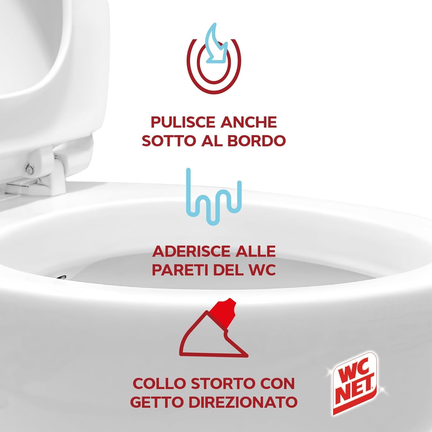 Wc Net - Igiene Totale Gel per Sanitari e Superfici, Pulitore Liquido per Wc, 700 ml