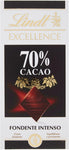 Lindt Tavoletta Cioccolato Excellence 70% Cacao Noir Intense, 100g