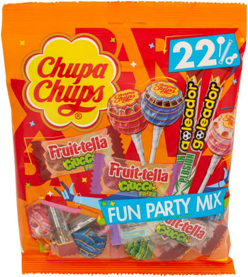 Chupa Chups Fun Party Mix, Caramelle e Lollipop, Confezione da 22 Pezzi, 224g, ideale per le feste