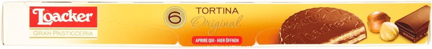 Loacker Gran Pasticceria Tortina Original, Delizie di Cioccolato al Latte - 63 gr