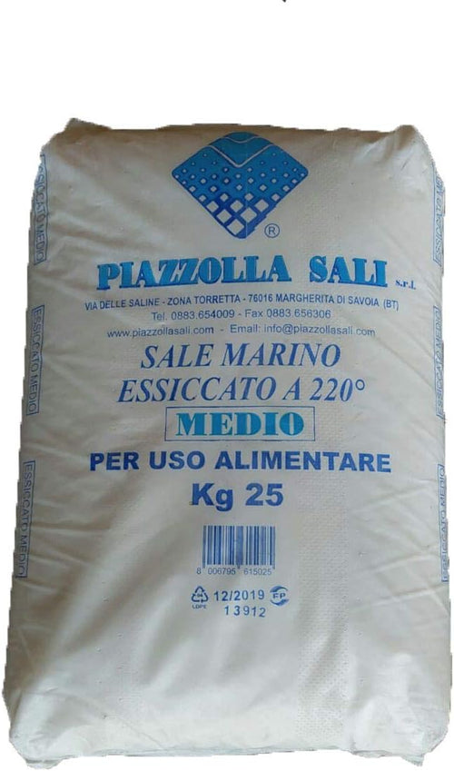 Sale Marino Medio 25kg, Uso Alimentare, Piazzolla Sali