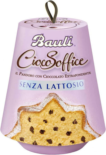 Pandoro Bauli Il Pandoro CiocoSoffice Senza Lattosio con Gocce di Cioccolato 700 g