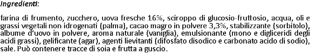 Dolcetto Merendine di Pan di Spagna Farcite al Cacao, 8 x 25g