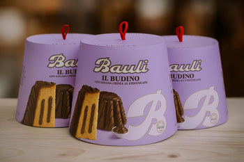 3x Panettone Il Budino Panettone con Crema al Cioccolato 750g Per Bauli Dolce Natalizio