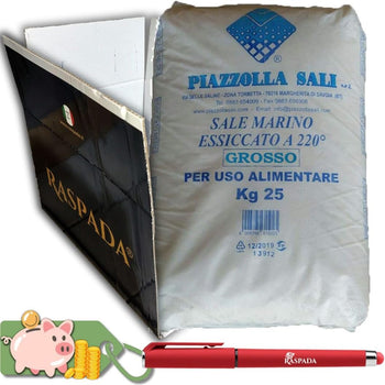 Raspada Sale per Piscina e Sale Lavastoviglie 25kg - Equilibra il PH Piscina, anche uso Alimentare (Grosso - Multiuso)