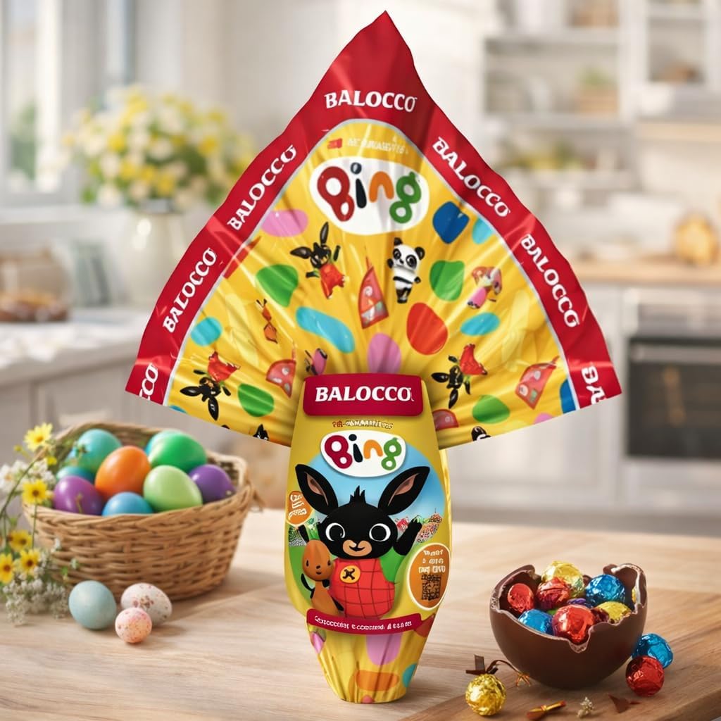 Balocco Uovo di Pasqua Bing 150g Cioccolato al Latte con Sorpresa Ufficiale Edizione 2026 Idea Regalo per Bambini Confezione Colorata