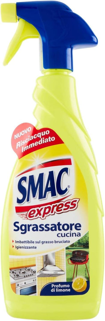 Smac Express - Sgrassatore Cucina, Con Antibatterico, Profumo Di Limone - 3 pezzi da 650 ml [1950 ml]