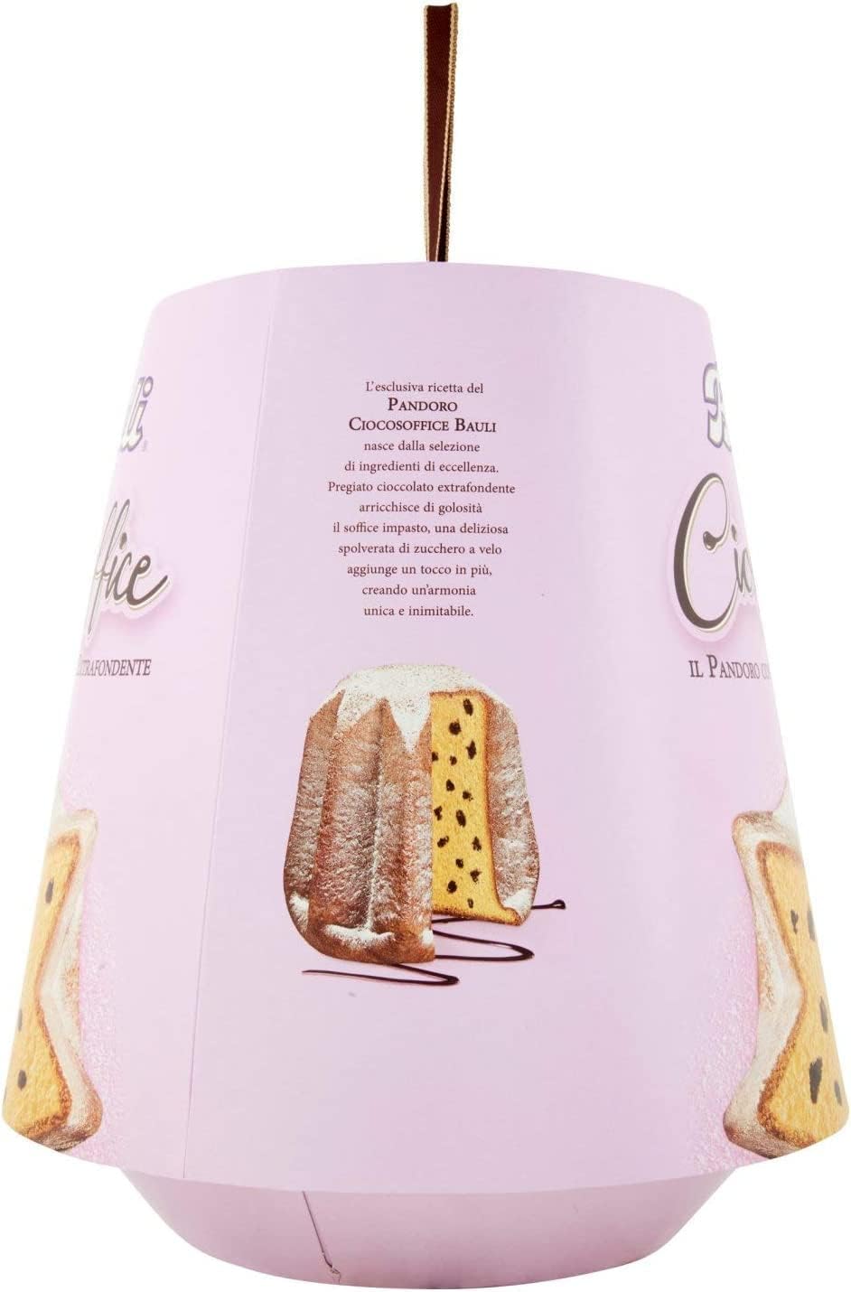 2X Pandoro Ciocosoffice con Gocce di Cioccolato Extra Fondente, confezione per bauli 750g - Novita 2022 [2 Pezzi]