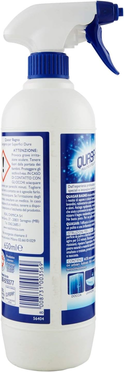 Quasar Detergente Bagno, Anticalcare, 650ml