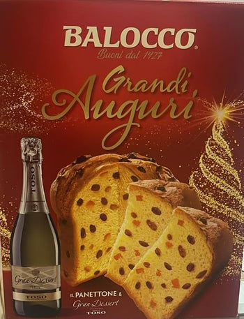 Balocco Grandi Auguri Panettone e Toso Vino Spumante Dolce 75 cl
