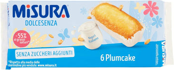Misura Plumcake Preparati con Yogurt, 6 Plumcake, 190g