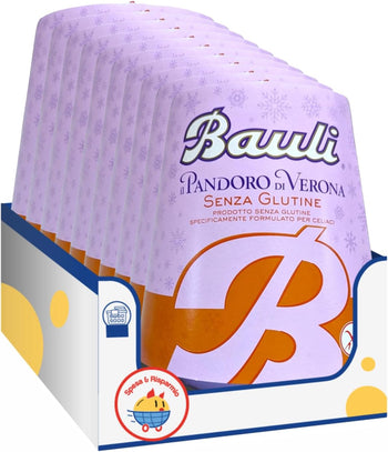 Bauli Pandoro di Verona Senza Glutine – Dolce Natalizio Tradizionale – 500g – Variazioni 1/2/4/6/8/10 Pezzi (10)