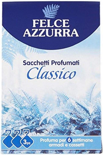 Set 12 FELCE AZZURA Felce Sacchetti Profumati 3 Pezzi Classico Detergenti Panni