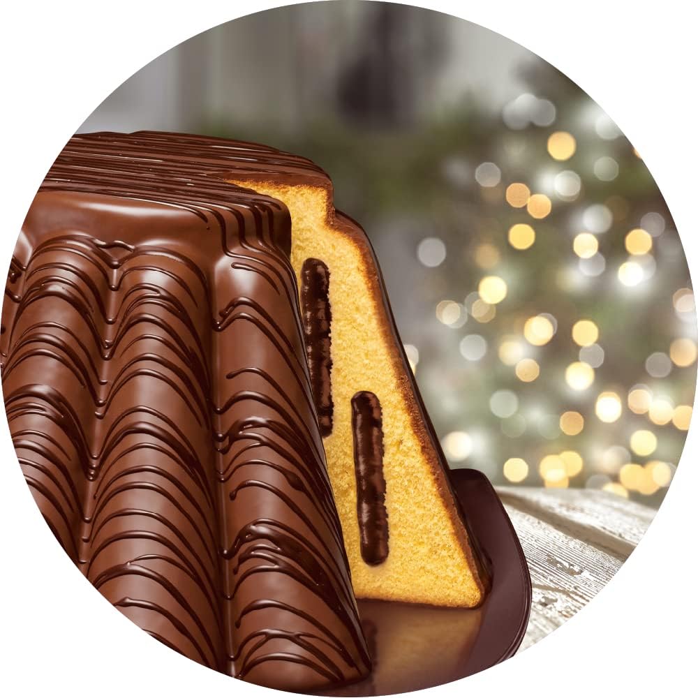 Panettone il Budino con Golosa Crema al Cioccolato, Confezionato per Bauli 750g