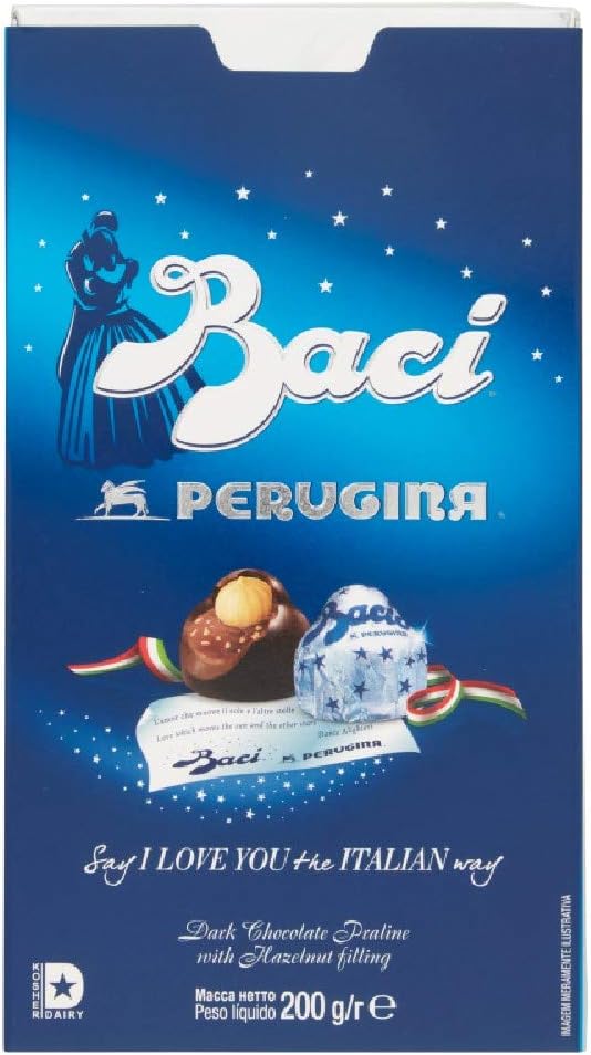 Baci Perugina Cioccolatini Fondenti Ripieni al Gianduia, 200g