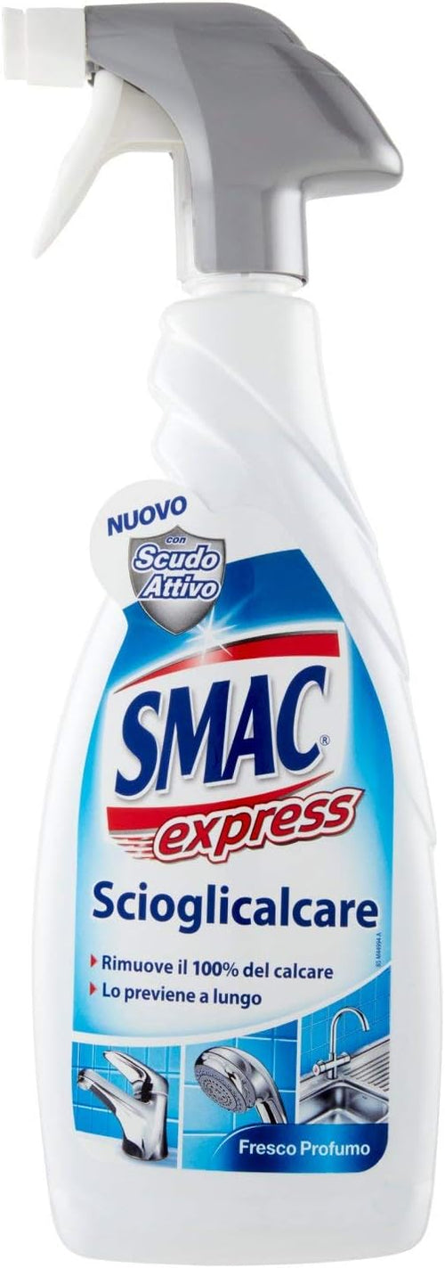 Smac Express - Scioglicalcare Igienizzante Spray, Detergente Anticalcare Bagno con Scudo Attivo, 650 ml