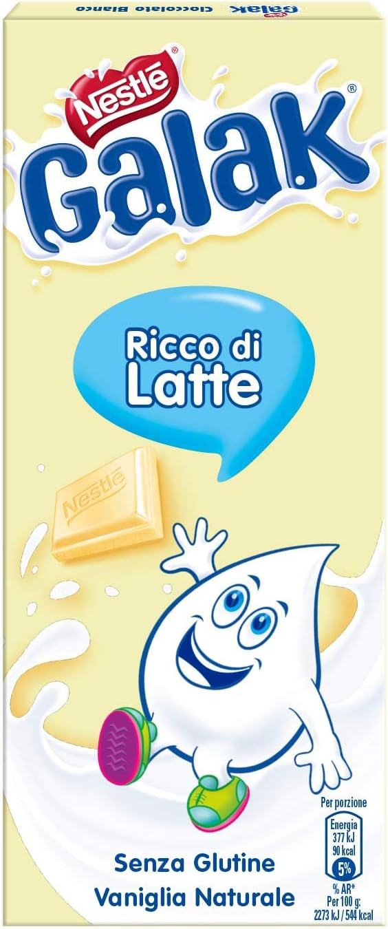 Pacco Convenienza X12 Galak Tavoletta di Cioccolato Bianco, 12 x 100g