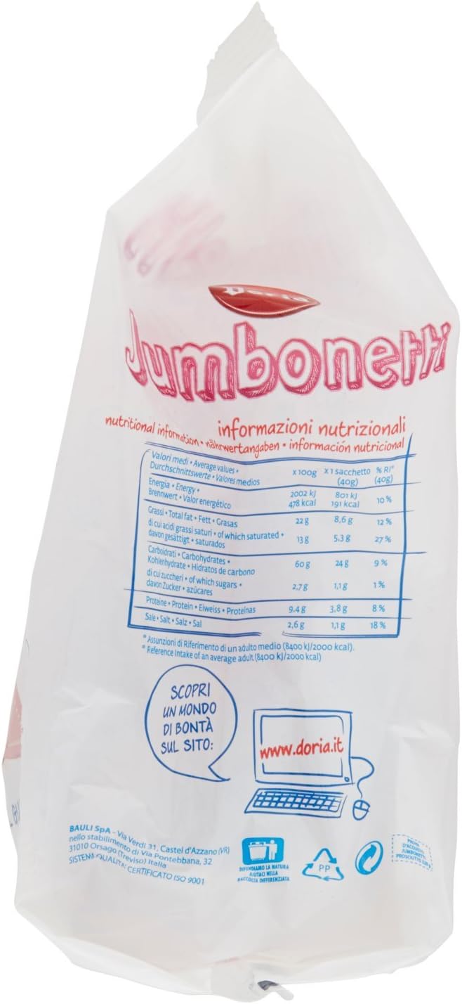 Doria - Jumbonetti, Tot.320Gr. (8 Sacchetti da 40g)