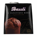 2X Panettone Moro il nuovo Panettone Black con Cacao e Gocce di Cioccolato, Senza Uvetta e Canditi per bauli 900g