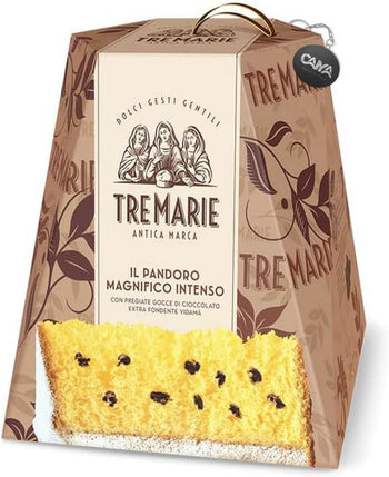 Tre Marie Pandoro Magnifico Intenso con Gocce di Cioccolato Extra Fondente Vidamà 1kg (2024)