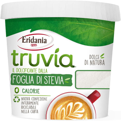 Eridania, Linea Truvía®, Dolcificante Naturale in Vasetto, Estratto dalle Foglie di Stevia, Ottimo Sostituto allo Zucchero Bianco, Addolcisce Cibi e Bevande con 0 Calorie, Formato da 270 gr