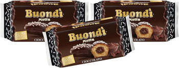 3X Motta Buondi Brioche a Lievitazione Naturale con Crema al Cioccolato e Ricoperto di Cacao 276g [3 Confezioni]