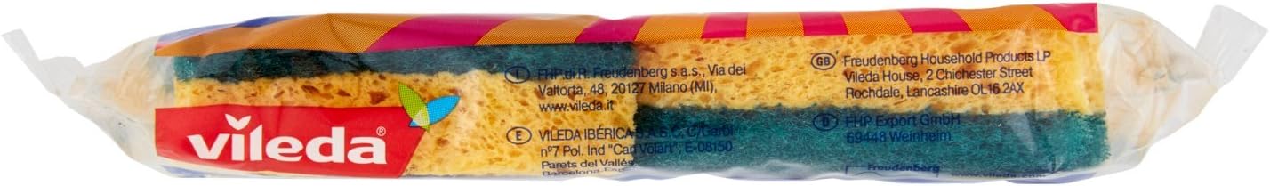 Vileda – Aqua Classic – Spugna Extra Assorbente – [Confezione da 3]