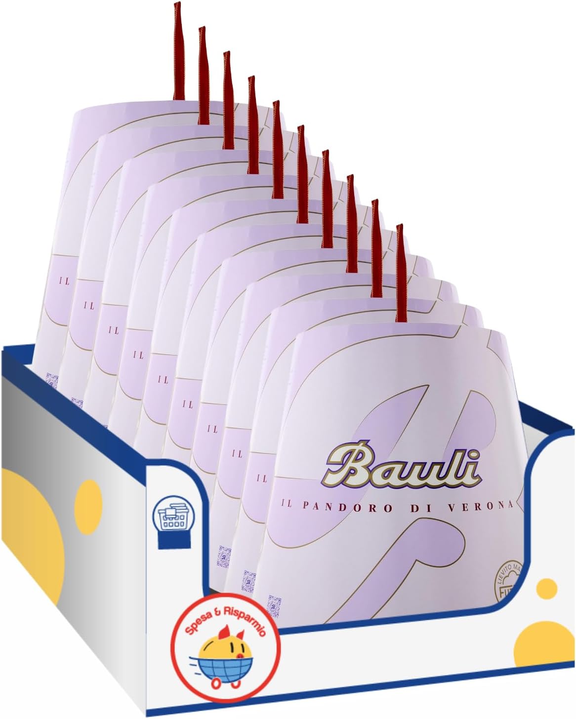 Bauli Pandoro di Verona Artigianale – Dolce Tradizionale di Natale Made in Italy – 1000g – Variazioni 1/2/4/6/8/10 Pezzi (10)