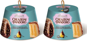 2X Bauli, Creazioni di Pandoro con Crema di Pere Williams e Copertura al Cioccolato 820 g - Novita' 2022 [2 Pezzi]