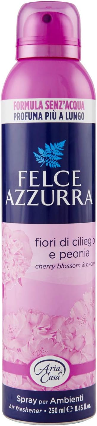 Felce Azzurra Aria di Casa Spray Ambiente, Fiori di Ciliegio e Peonia, 1 unità (Confezione da 1), 250