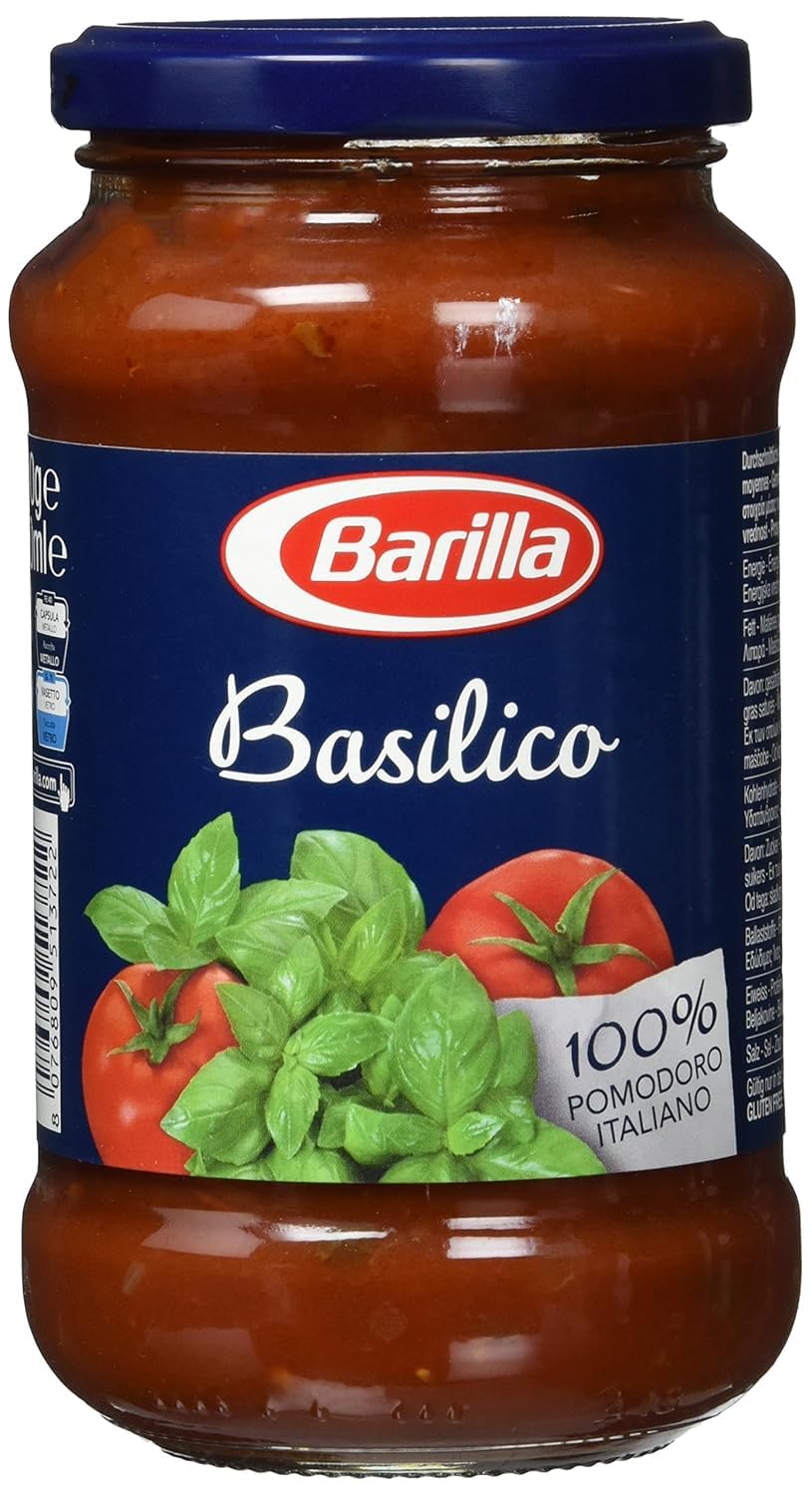 Barilla Basilico Sugo, Salsa di Pomodoro con Basilico, 400g, + portachiavi italy shop service