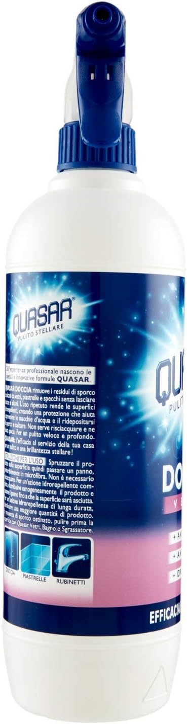 Quasar Detergente per Doccia Vetri, 6 Pezzi da 650ml