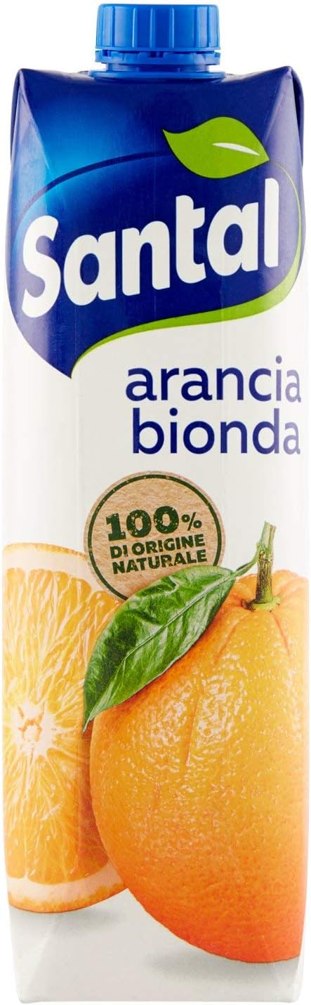Santàl Arancia Bionda, Succo di Arancia Bionda, 1L (Confezione da 6)