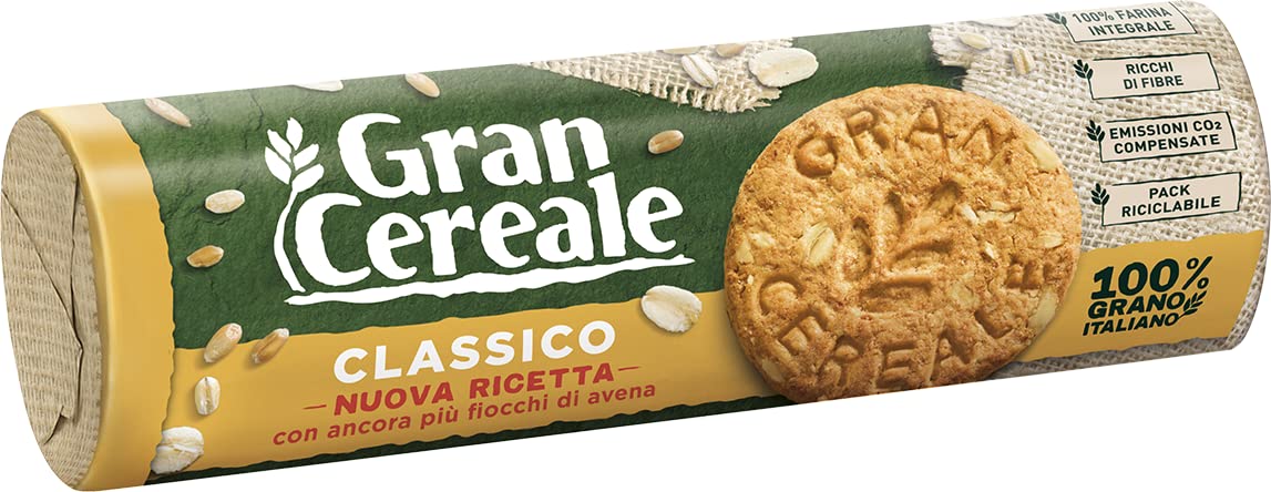 Gran Cereale Biscotti Gran Cereale Classico, Ricchi di Fibra e Fosforo - 250 gr (Confezione da 6)