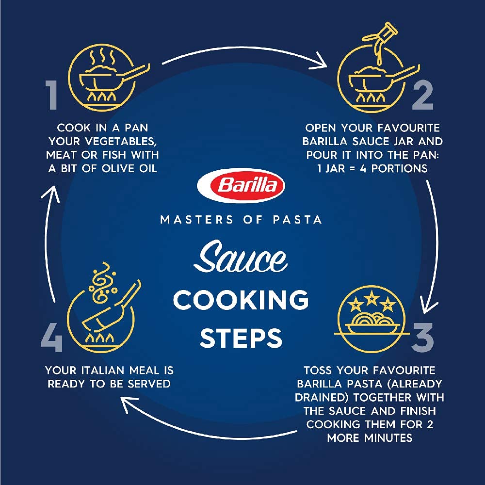 Barilla Salsa Basilico Pasta e Pizza, 400g, Italia | Progetto non OGM verificato | Vegano | Senza glutine | Senza coloranti aggiunti o Presevativi