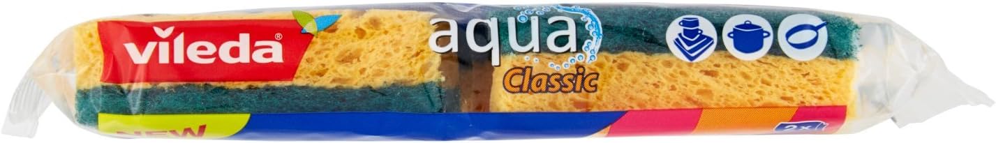 Vileda – Aqua Classic – Spugna Extra Assorbente – [Confezione da 3]