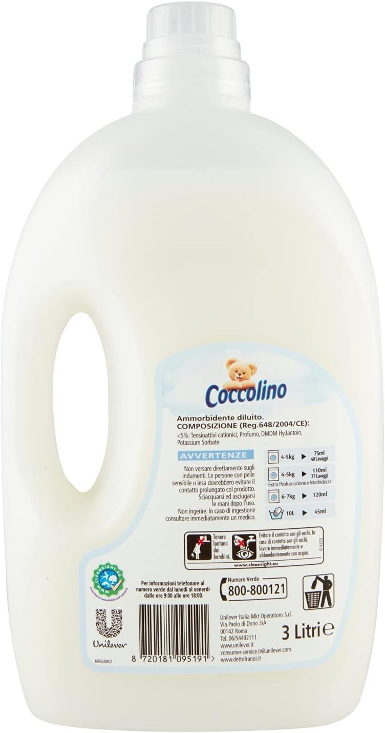 Coccolino Diluito Delicato & Soffice, 3L