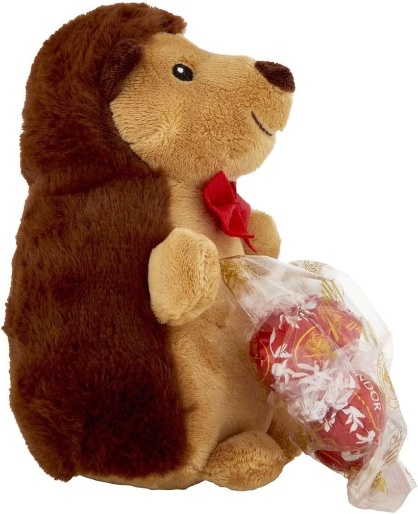 Lindt Peluche Riccio Regalo con Cioccolatini Lindor al Cioccolato al Latte, in sacchetto 100g