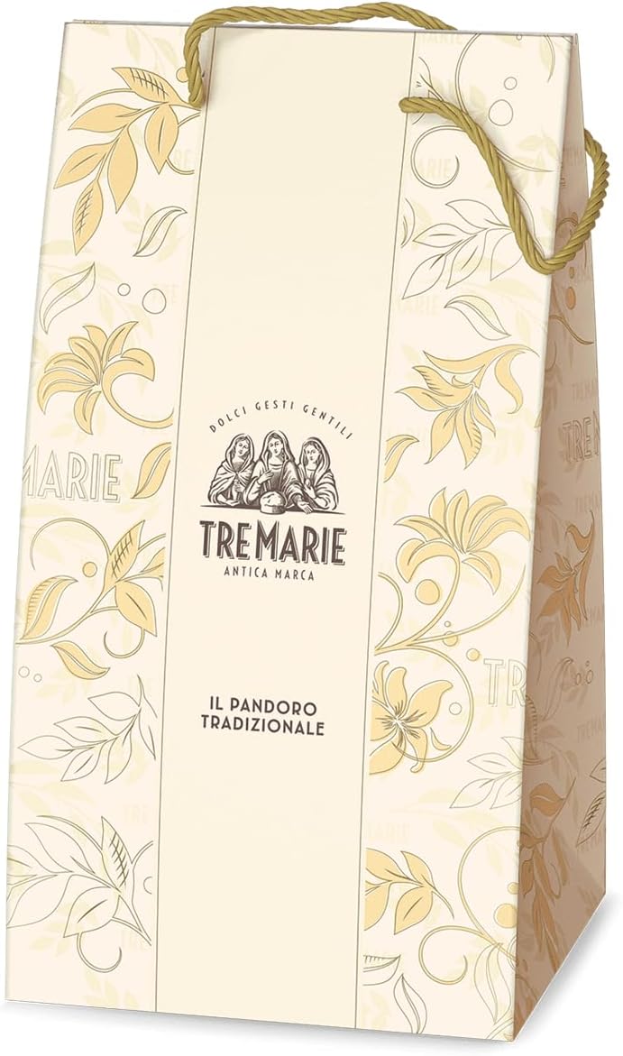 Tre Marie Pandoro Tradizionale Soffice in Busta Shopper Elegante con Zucchero a Velo 750g