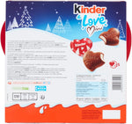Kinder Love Mini Christmas Edition, Confezione con 25 Cuori di Cioccolato Finissimo al Latte con Ripieno al Latte 107g