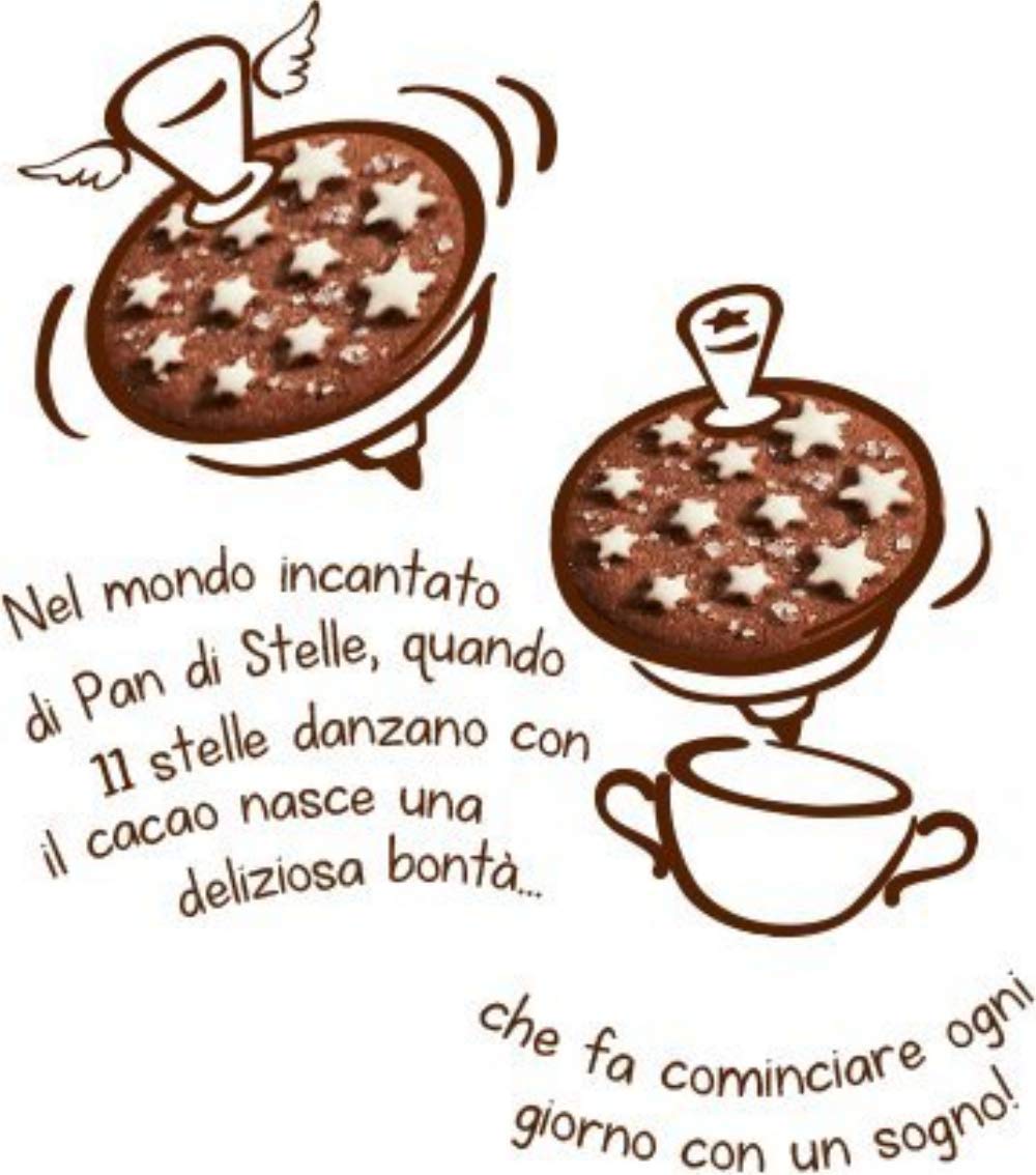 Mulino Bianco Pan di Stelle Biscotto con Cacao, Nocciole e Molte Magiche Stelline di Glassa 350g, Confezione da 2, 700g