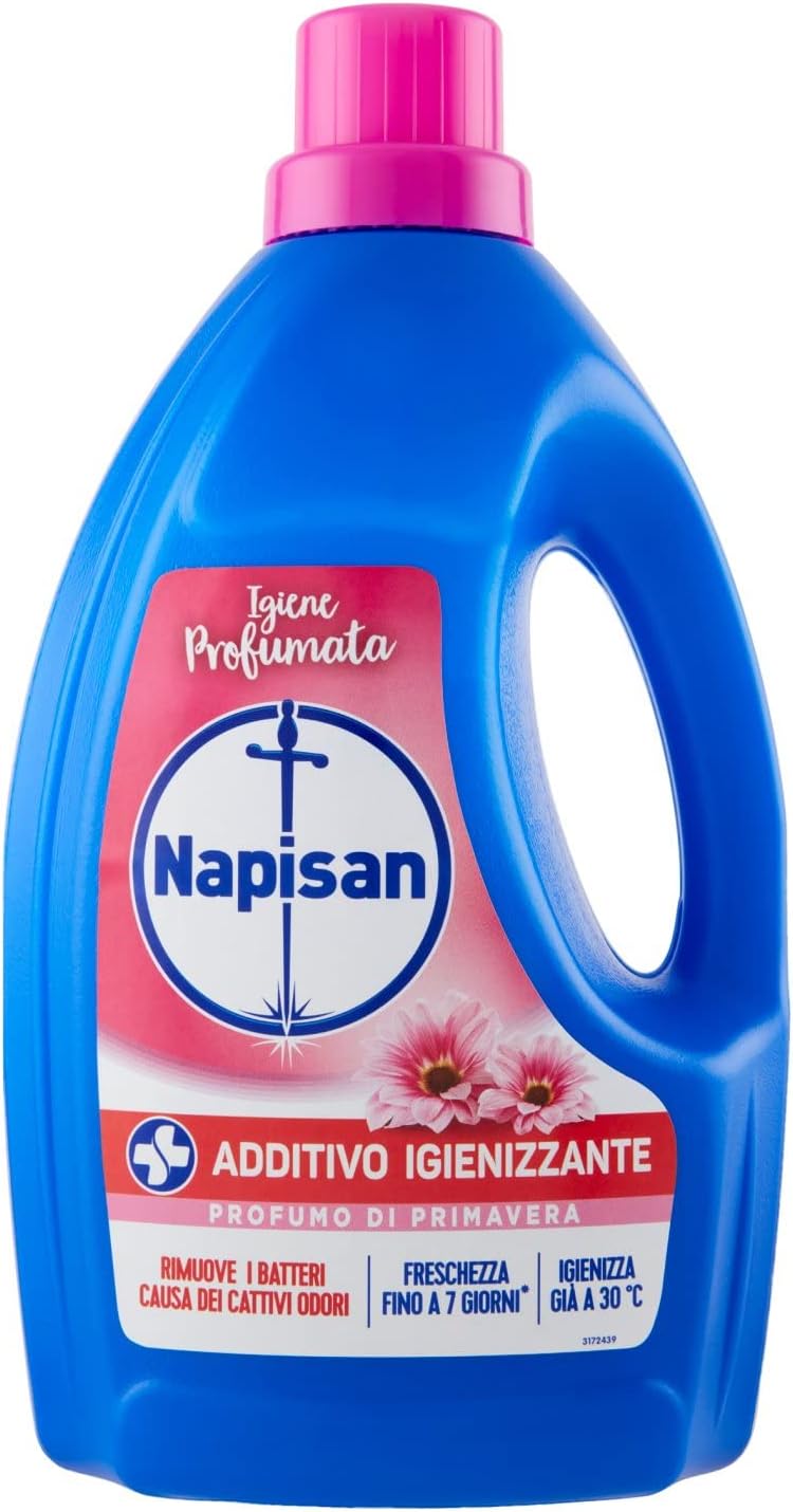 Napisan Additivo Igienizzante Lavatrice, Additivo Igienizzante Liquido Per Bucato, Profumo Di Primavera, Confezione Da 1.2 Litri - 1230 g