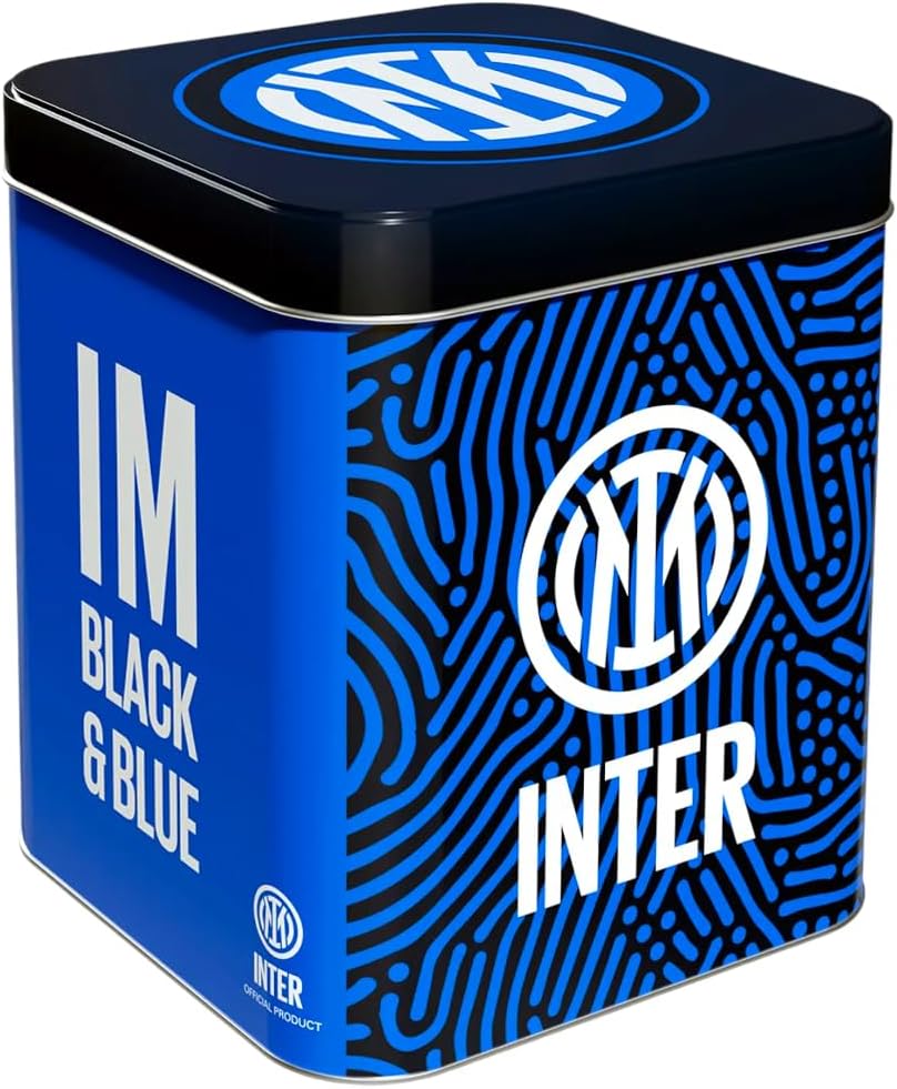 TRIS Mini Panettone BIANCONERO + NERAZZURRO + ROSSONERO con Uvetta e Senza Canditi in Latta per Juventus, Inter e Milan 80g (2024)