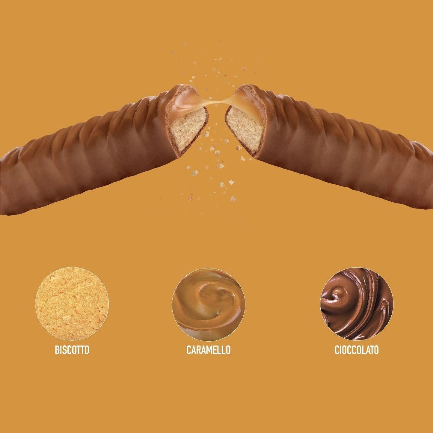 Twix, Barretta Snack con Biscotto Gustoso e Croccante Con Caramello Ricoperto di Cioccolato al Latte, 25 barrette x50g (1250g), Vecchia versione