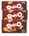 3X Confezioni Per Pavesi Ringo Cacao 330 g x 3 | Biscotti Farciti con Crema al Gusto di Cacao | Formato Famiglia | 990 g Totali | 18 Porzioni